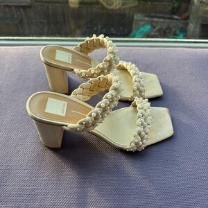 Dolce Vita size 10 embellished pearl heels